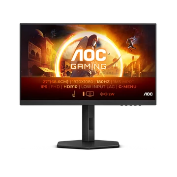 AOC Gaming 180Hz IPS monitor 27" 27G4X, 1920x1080, 16:9, 300cd/m2, 1ms, HDMI/DisplayPort, hangsz, állítható mag, pivot