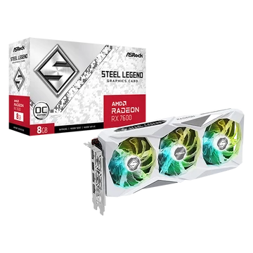 ASROCK Videokártya PCI-Ex16x AMD RX 7600 STEEL LEGEND 8GB DDR6 OC