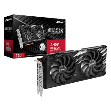 ASROCK Videokártya PCI-Ex16x AMD RX 7700XT CHALLENGER 12GB DDR6 OC