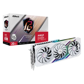 ASROCK Videokártya PCI-Ex16x AMD RX 7900XT PHANTOM GAMING WHITE 20GB DDR6 OC