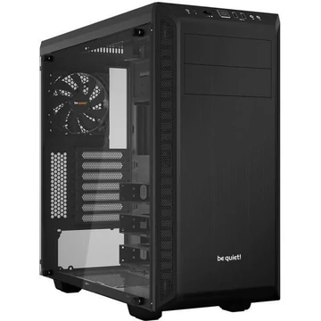 BE QUIET! Ház Midi ATX Pure Base 600 Tápegység nélkül, Fekete Üvegfalú