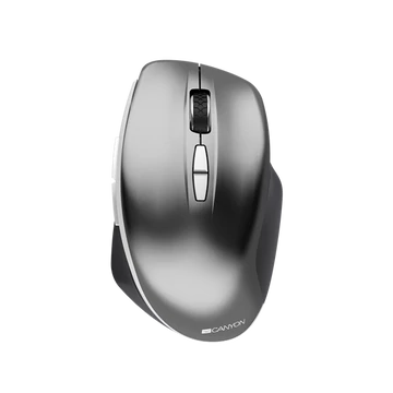 CANYON Vezeték Nélküli Egér, Optikai, Kék LED Sensor, 7 gombos, 1600dpi, 2db elemmel, szürke - CNS-CMSW21DG CANYON Vezeték Nélküli Egér, Optikai, Kék LED Sensor, 7 gombos, 1600dpi, 2db elemmel, szürke - CNS-CMSW21DG