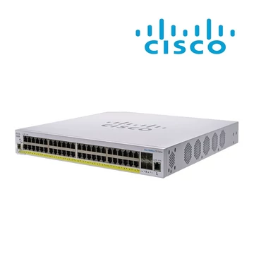 CISCO Switch 48x1000Mbps (POE+) + 4x1000Mbps SFP, Fémházas, Rackes, Menedzselhető - CBS350-48P-4G-EU