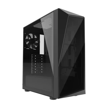 COOLER MASTER Ház, Mid Tower ATX CMP 520L, 1db Ventilátorral, Tápegység nélkül, Edzett üveg, fekete