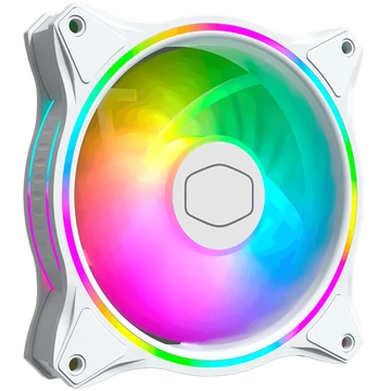 COOLER MASTER Rendszerhűtő Ventilátor MASTERFAN MF120 HALO WHITE EDITION, Gen2 RGB, fehér