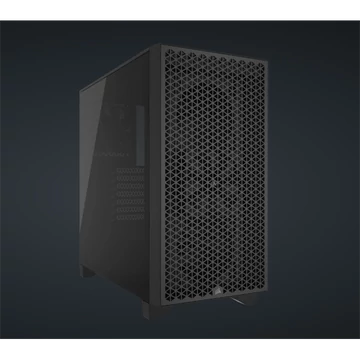 CORSAIR Ház 3000D AIRFLOW, 2xSP120 Ventilátorral, Tápegység nélkül, Edzett Üveg, fekete