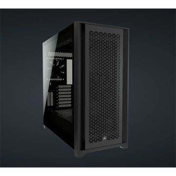 CORSAIR Ház 5000D AIRFLOW, Tápegység nélkül, Edzett Üveg, fekete