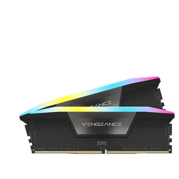 CORSAIR Memória VENGEANCE RGB DDR5 64GB 6000MHz CL38 INTEL (Kit of 2), fekete CORSAIR Memória VENGEANCE RGB DDR5 64GB 6000MHz CL38 INTEL (Kit of 2), fekete