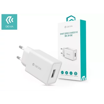 DEVIA SMART USB HÁLÓZATI TÖLTŐ ADAPTER - SMART SERIES CHARGE V3 - 5V/2A - WHITE
