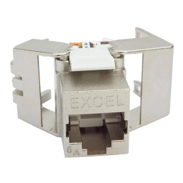 EXCEL Keystone Betét Cat.6a FTP (szerszám nélkül szerelhető) - Low profile version