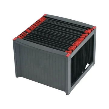 HELIT Függőmappa tároló, műanyag, , fekete-piros