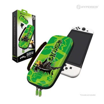 HYPERKIN Miraculous EVA Nintendo Switch/Switch OLED/Switch "Fekete macska" Erősített utazótok, Zöld