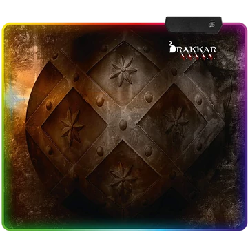 KONIX - DRAKKAR PC Hetland L Gaming Egérpad 320x270mm, Színes RGB LED