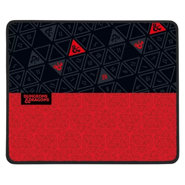 KONIX - DUNGEONS & DRAGONS Gaming Egérpad 49x49x270mm, Fekete-Piros