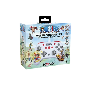 KONIX - ONE PIECE Nintendo Switch/PC Kompatibilis Vezetékes kontroller, Fehér