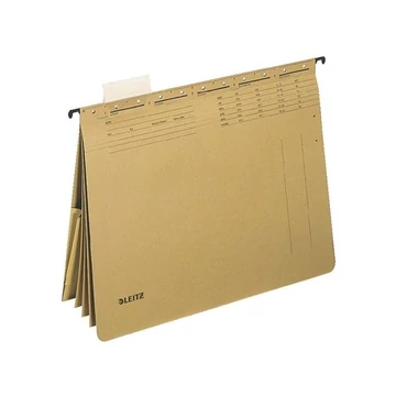 LEITZ Függőmappa, gyorsfűzős, karton, A4,"Alpha kombi", natúr