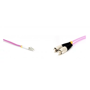LINKEASY Duplex patch kábel  2 x FC/UPC + 2 x LC/UPC csatlakozóval, 3mm duplex core 50/125 OM4 LSZH, 1 m