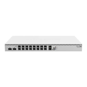 MIKROTIK Cloud Router Switch 1x100Mbps + 16x25Gbit SFP28 + 2x 100Gbit QSFP28, Fémházas, Rackes - CRS518-16XS-2XQ-RM