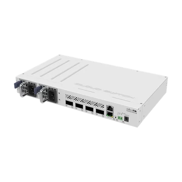 MIKROTIK Cloud Router Switch 1x100Mbps + 4x100Gbit QSFP28, Menedzselhető, Rackes - CRS504-4XQ-IN