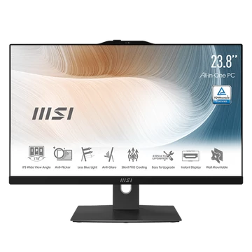 MSI Business AIO Modern AM242P 12M-462EU, 23,8" FHD, i7-1260P, 16GB, 1TB M.2, INT, Win11H, Black