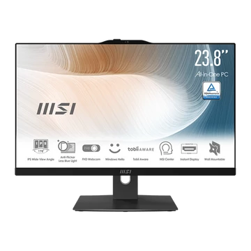 MSI Business AIO Modern AM242TP 12M-458EU, 23,8" FHD Touch, i5-1240P, 16GB, 512GB M.2, INT, Win11H, Black