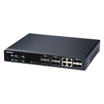 QNAP Switch QSW-M1204-4C 12-port, 8x10GbE SFP+, 4x10GbE SFP+/RJ45 Combo, Web menedzselt