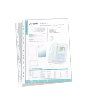 REXEL Genotherm, lefűzhető, A4, 50 mikron, víztiszta, REXEL REXEL Genotherm, lefűzhető, A4, 50 mikron, víztiszta, REXEL