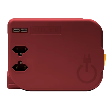 ROLEE M automata hosszabbító, 2db földeletlen aljzat + 2db USB aljzat, 4m, Oxidvörös