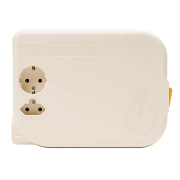 ROLEE S automata hosszabbító, 1db földelt + 1db földeletlen aljzat, 3,5m, Gyöngyházfehér