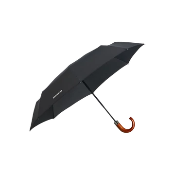 SAMSONITE Esernyő 108978-1041, 3 SECT. AUTO O C CROOK (BLACK) -WOOD CLASSIC S