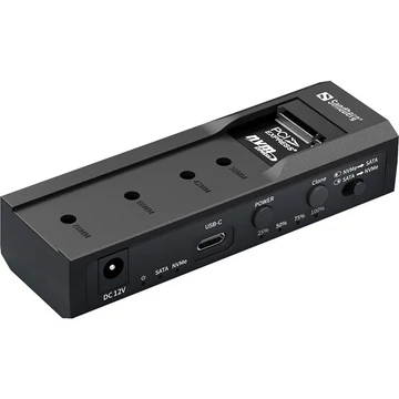 SANDBERG USB dokkoló, USB 3.2 Cloner and Dock for M2 + NVMe + SATA SANDBERG USB dokkoló, USB 3.2 Cloner and Dock for M2 + NVMe + SATA