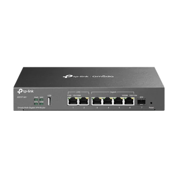 TP-LINK Vezetékes VPN Router 1xWAN(2.5G) +1xWAN/LAN(2.5G) +1xSFP + 4xLAN(1000Mbps) + 1xUSB, ER707-M2