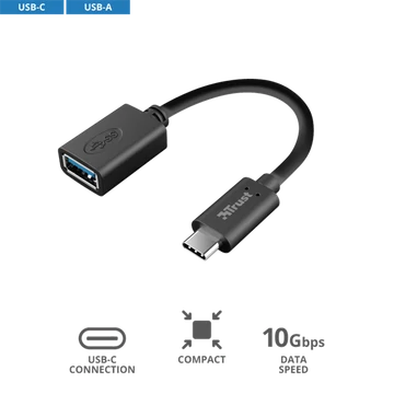 TRUST USB-C–USB-A adapterkábel 20967 (Calyx USB-C to USB-A Adapter Cable) TRUST USB-C–USB-A adapterkábel 20967 (Calyx USB-C to USB-A Adapter Cable)