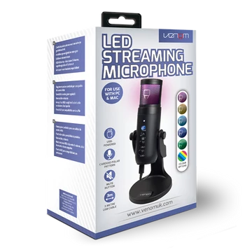 VENOM LED RGB Streamer Mikrofon, VS2868