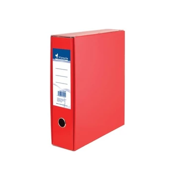 VICTORIA Tokos iratrendező, 75 mm, A4, karton, VICTORIA, piros