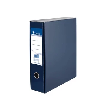 VICTORIA Tokos iratrendező, 75 mm, A4, karton, VICTORIA, sötétkék