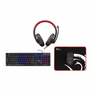 White Shark COMANCHE-3 gamer combo billetyűzet (magyar) + egér + fejhallgató + egérpad
