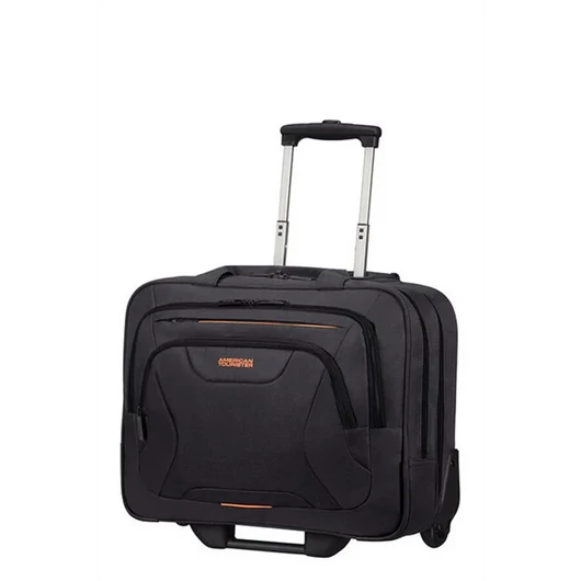 AMERICAN TOURISTER Gurulós Notebook táska 88533-1070, Rolling Tote 15.6" (Fekete/Narancssárga) -AT WORK