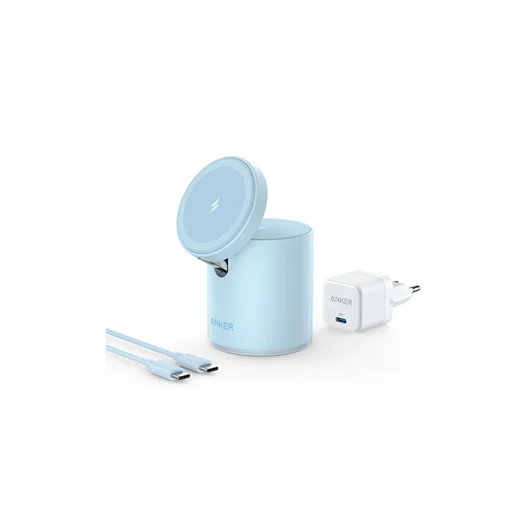 ANKER Vezeték Nélküli Töltő, PowerWave Mag-Go 2-in-1 Dock, EU, kék -  B2568331