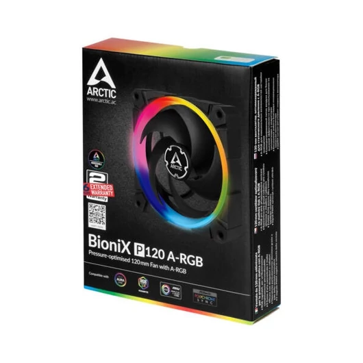 ARCTIC COOLING Rendszerhűtő Ventilátor BioniX P120 A-RGB, 12cm