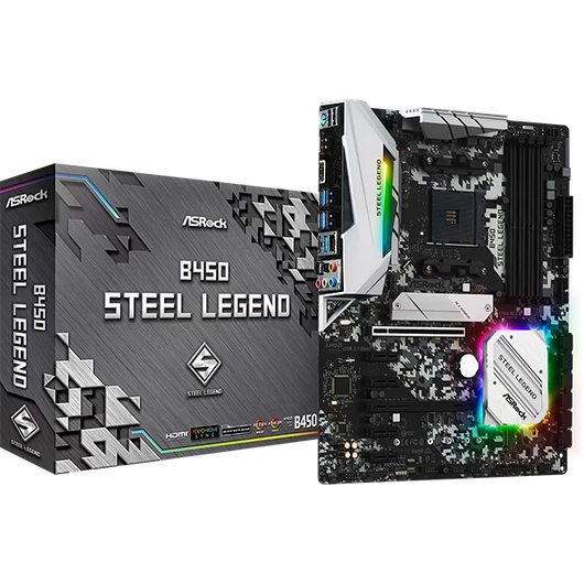 ASROCK Alaplap AM4 B450 STEEL LEGEND AMD B450, ATX