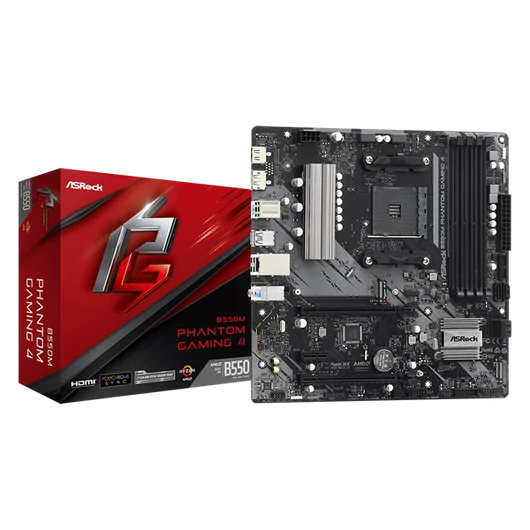 ASROCK Alaplap AM4 B550M PHANTOM GAMING 4 AMD B550, mATX