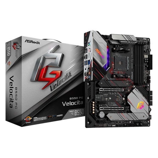 ASROCK Alaplap AM4 B550 PG VELOCITA AMD B550, ATX