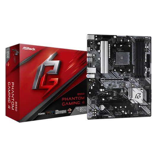 ASROCK Alaplap AM4 B550 PHANTOM GAMING 4 AMD B550, ATX