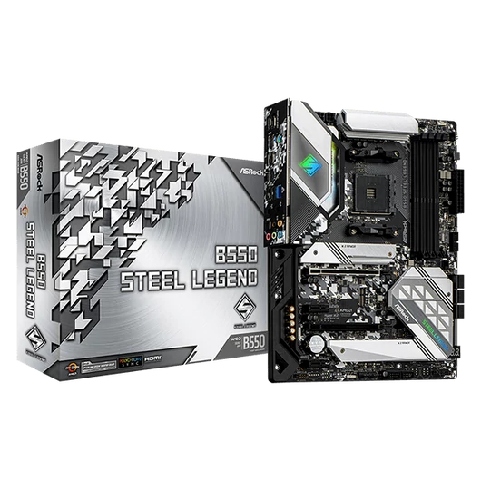 ASROCK Alaplap AM4 B550 STEEL LEGEND AMD B550, ATX
