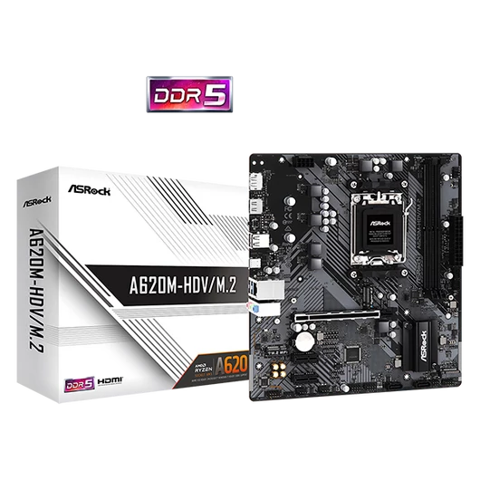ASROCK Alaplap AM5 A620M-HDV/M.2 AMD A620, mATX