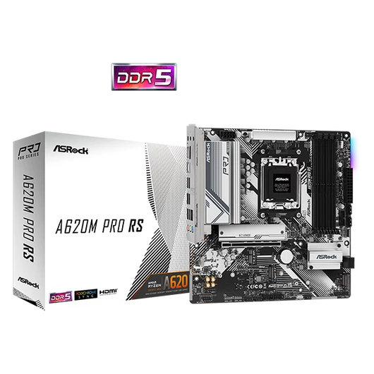 ASROCK Alaplap AM5 A620M PRO RS AMD A620, mATX