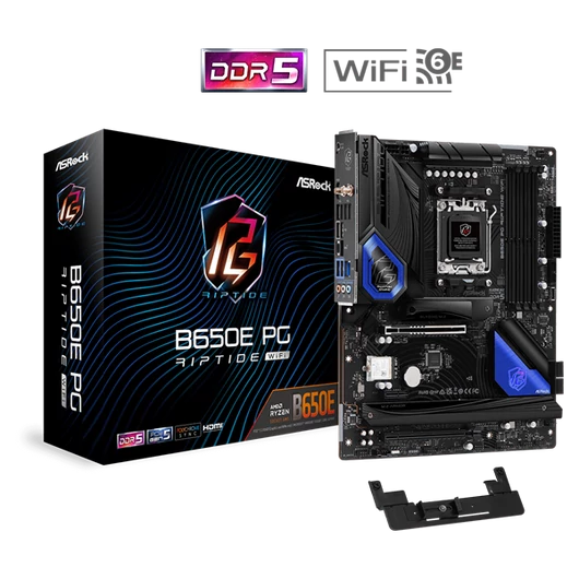 ASROCK Alaplap AM5 B650E PG RIPTIDE WIFI AMD B650, ATX