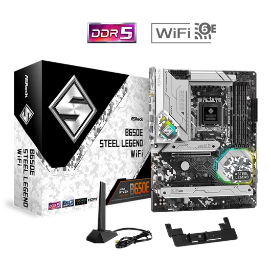 ASROCK Alaplap AM5 B650E STEEL LEGEND WIFI AMD B650, ATX