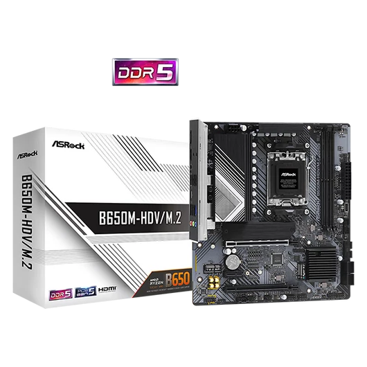 ASROCK Alaplap AM5 B650M-HDV/M.2 AMD B650, mATX